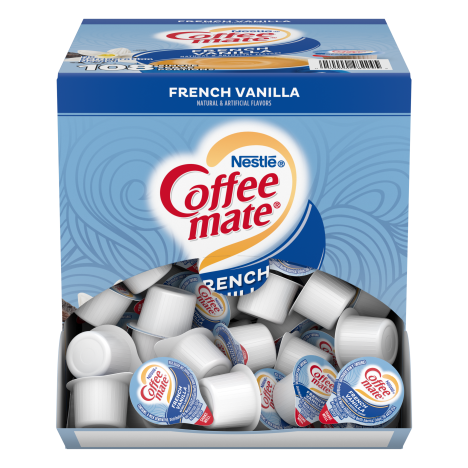 coffee mate french vanilla  108 count open box