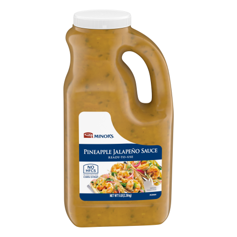 Minor's Pineapple Jalapeño Sauce, 5 lb in pack