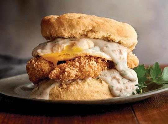 Buttermilk Chicken Biscuit with Sausage Gravy