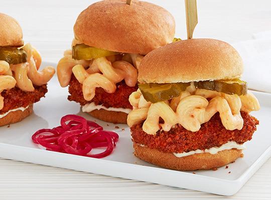 Nashville Hot Chicken Mac Sliders