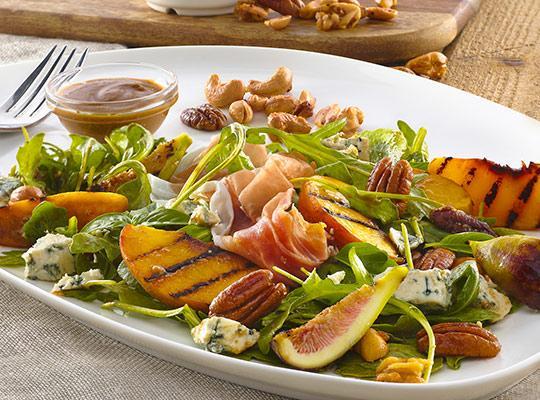 Farmers Market Grilled Peach & Fig Salad, Gluten Free