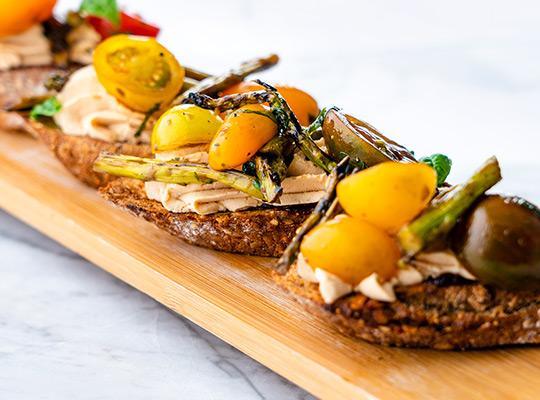 Grilled Asparagus Bruschetta