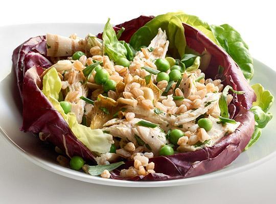 Mushroom and Spelt Chicken Salad