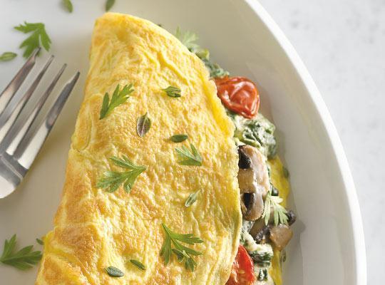 Spinach Artichoke Omelet, Gluten Free*