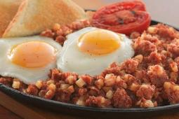 Blue Plate Breakfast with Chef-mate Corned Beef Hash