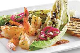 Grilled Latin Caesar Salad with Shrimp