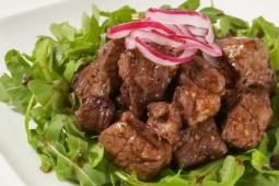 Hanoi Shaking Beef with Pickled Red Onions
