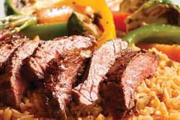 Ancho Skirt Steak with Poblano Roasted Vegetables, Gluten Free*
