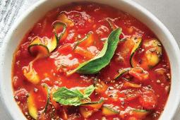Masala Roasted Tomato and Zucchini Soup