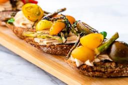 Grilled Asparagus Bruschetta