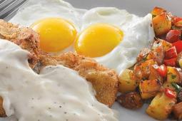 Country Fried Steak and Eggs