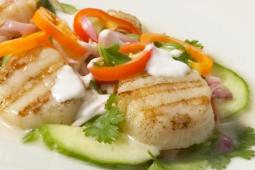 Grilled Scallop Kamila with Lime and Coconut