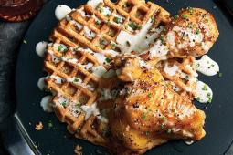 Cheddar, Chive, and Chicken Waffles