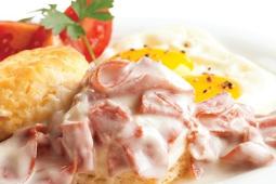 Creamed Chipped Beef on Focaccia