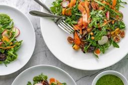 Shaved Vegetable Salad with Basil Buttermilk Dressing