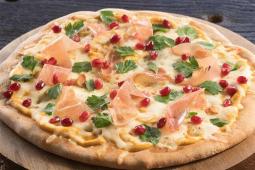 Pumpkin, Prosciutto and Pomegranate Pizza