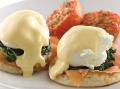 Salmon Gravlax Florentine Eggs Benedict