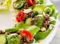 Thai Inspired Cilantro Beef and Basil Wraps