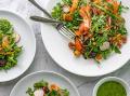 Shaved Vegetable Salad with Basil Buttermilk Dressing