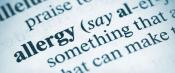 Dictionary page showing allergy definition