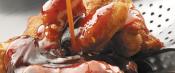 Preparation of glazed chicken wings