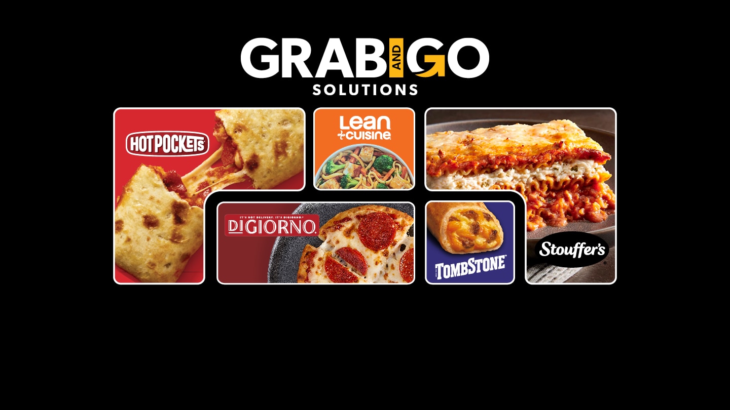 Grab and Go header image showing five brands