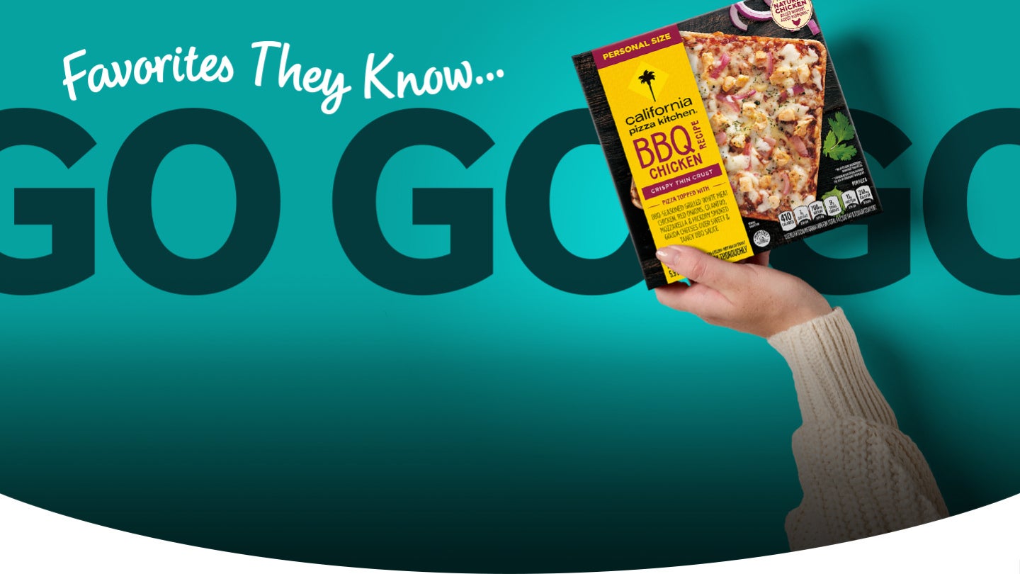 grab and go hand raising california pizza kitchen pizza